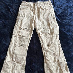 Vale Cargo Flare Cream Pants